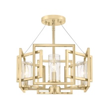 Golden 6068-4P BCB - Golden Lighting Marco 4-light Pendant in Brushed Champagne Brass